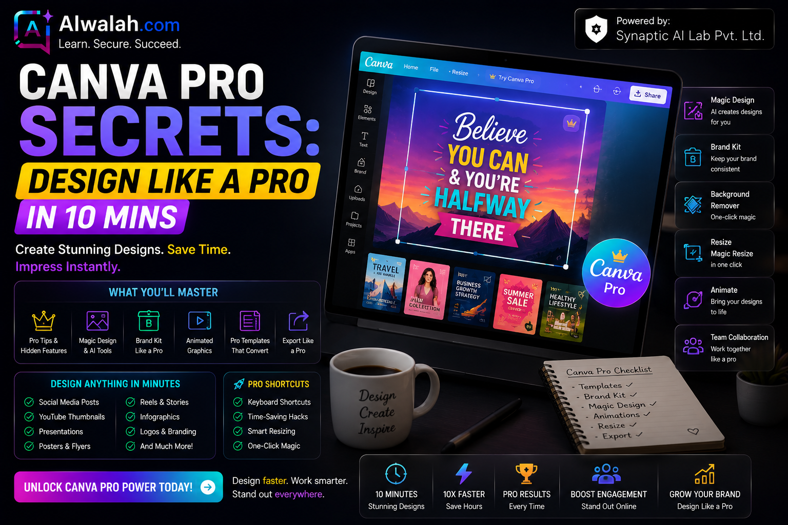 Canva Pro Secrets: Design Like a Pro in 10 Mins