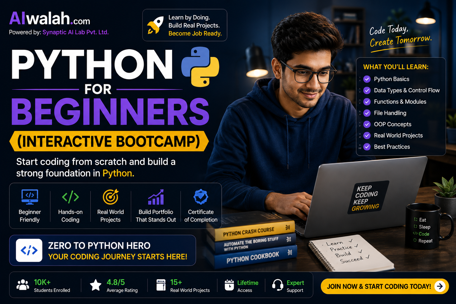 Python for Beginners (Interactive Bootcamp)