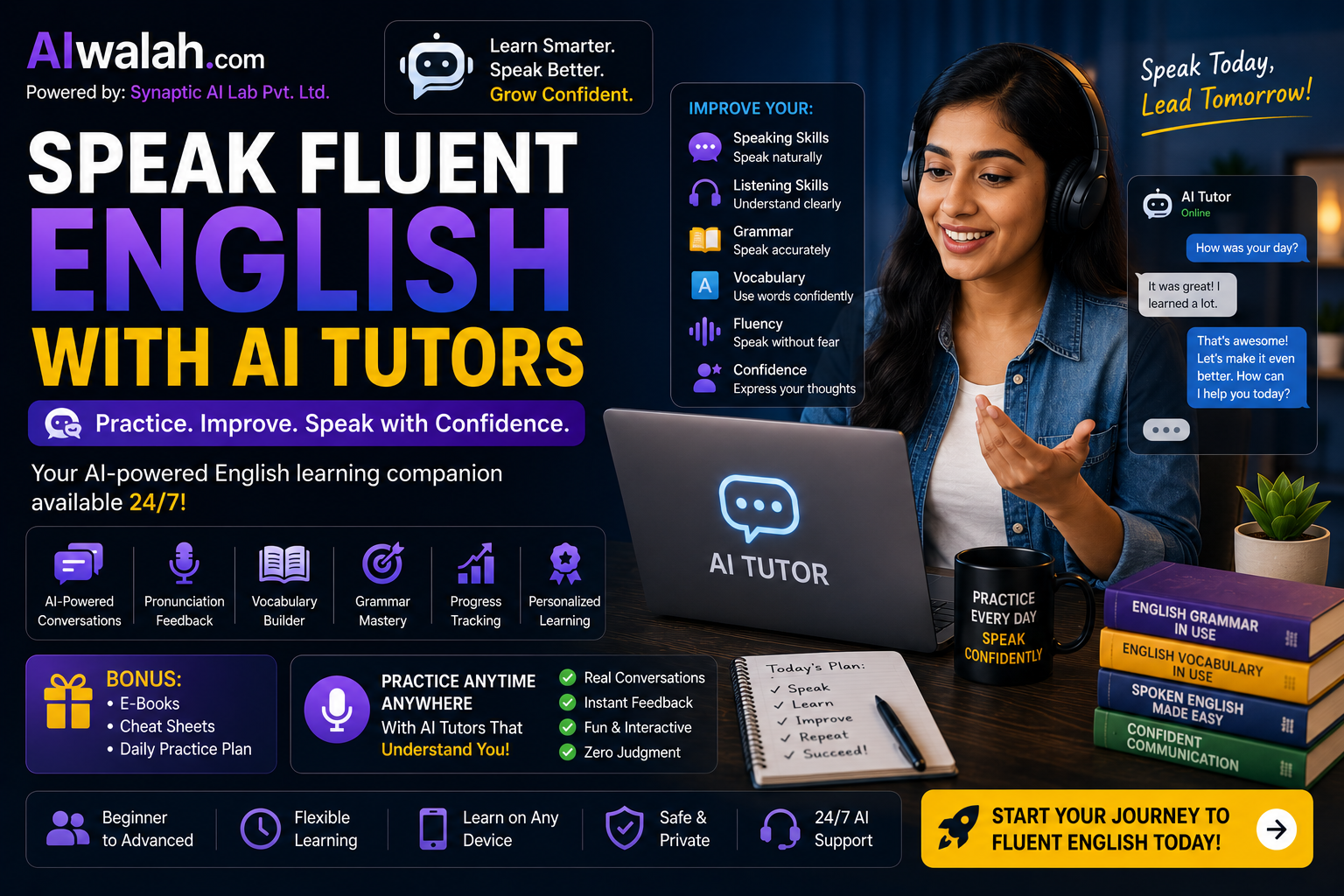 Speak Fluent English with AI Tutors