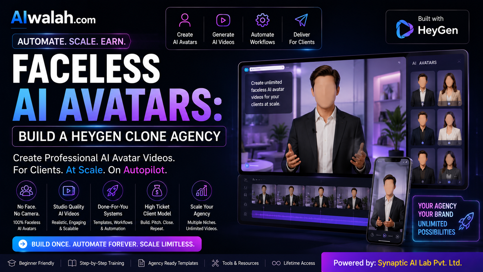 Faceless AI Avatars: Build a HeyGen Clone Agency