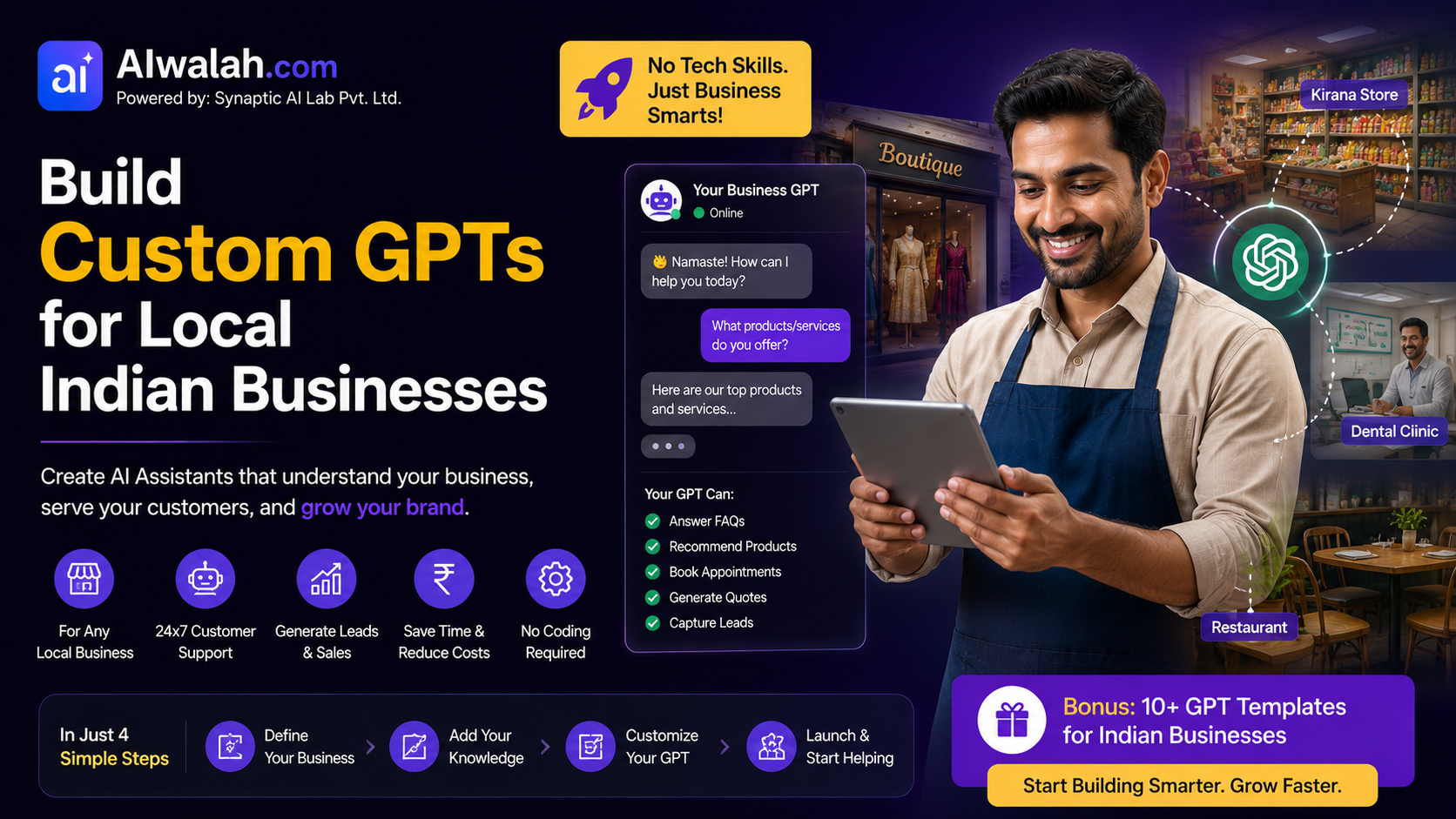 Build Custom GPTs for Local Indian Businesses