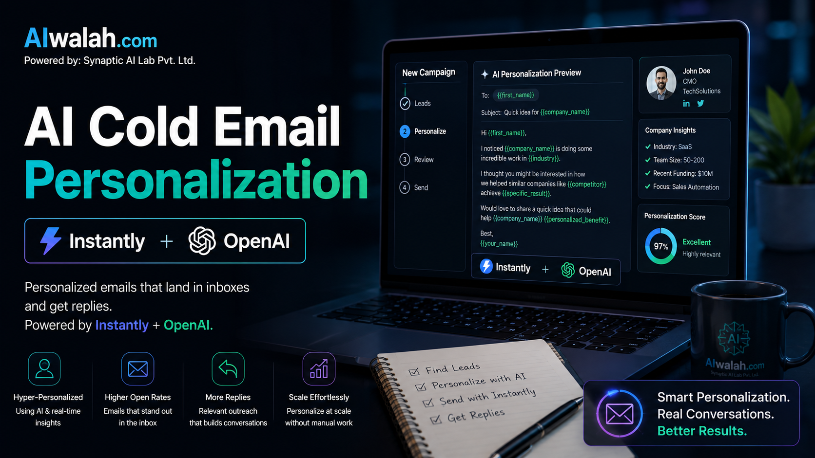 AI Cold Email Personalization (Instantly + OpenAI)