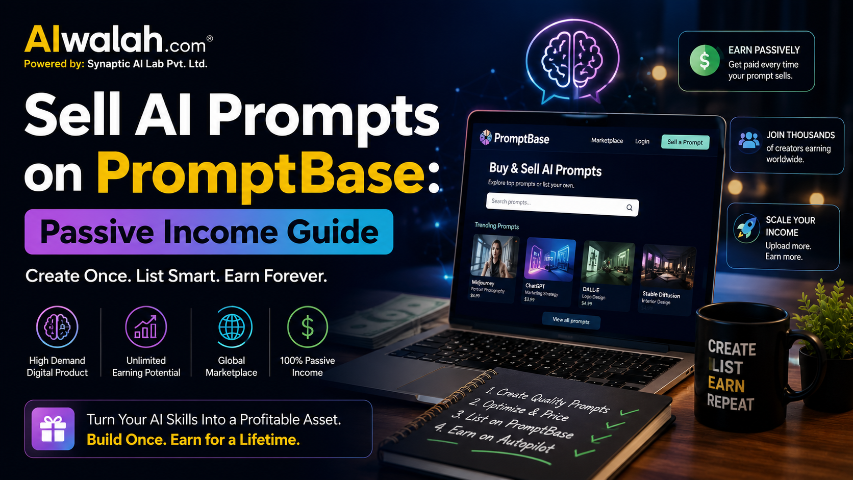 Sell AI Prompts on PromptBase: Passive Income Guide