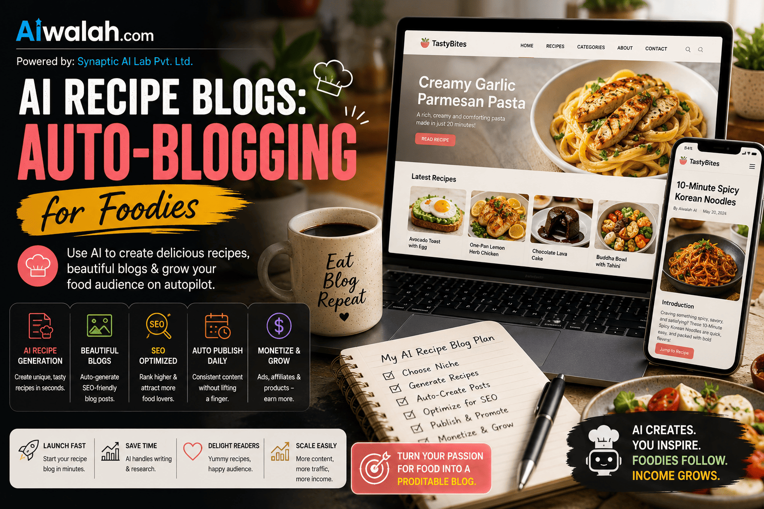 AI Recipe Blogs: Auto-Blogging for Foodies