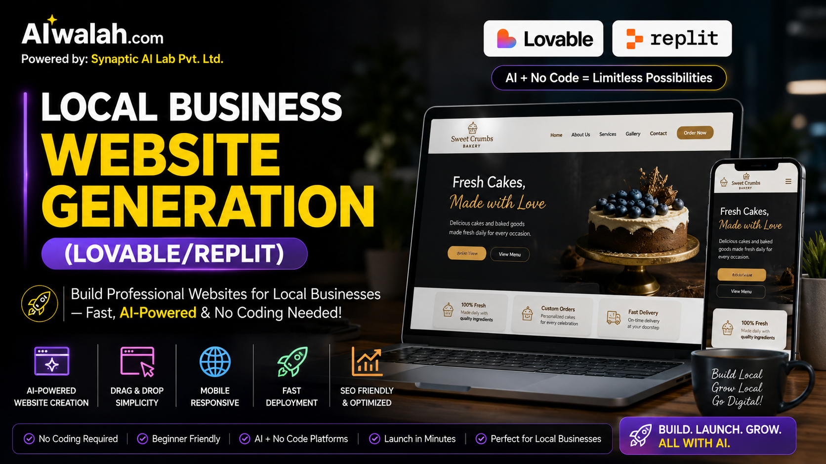 Local Business Website Generation (Lovable/Replit)