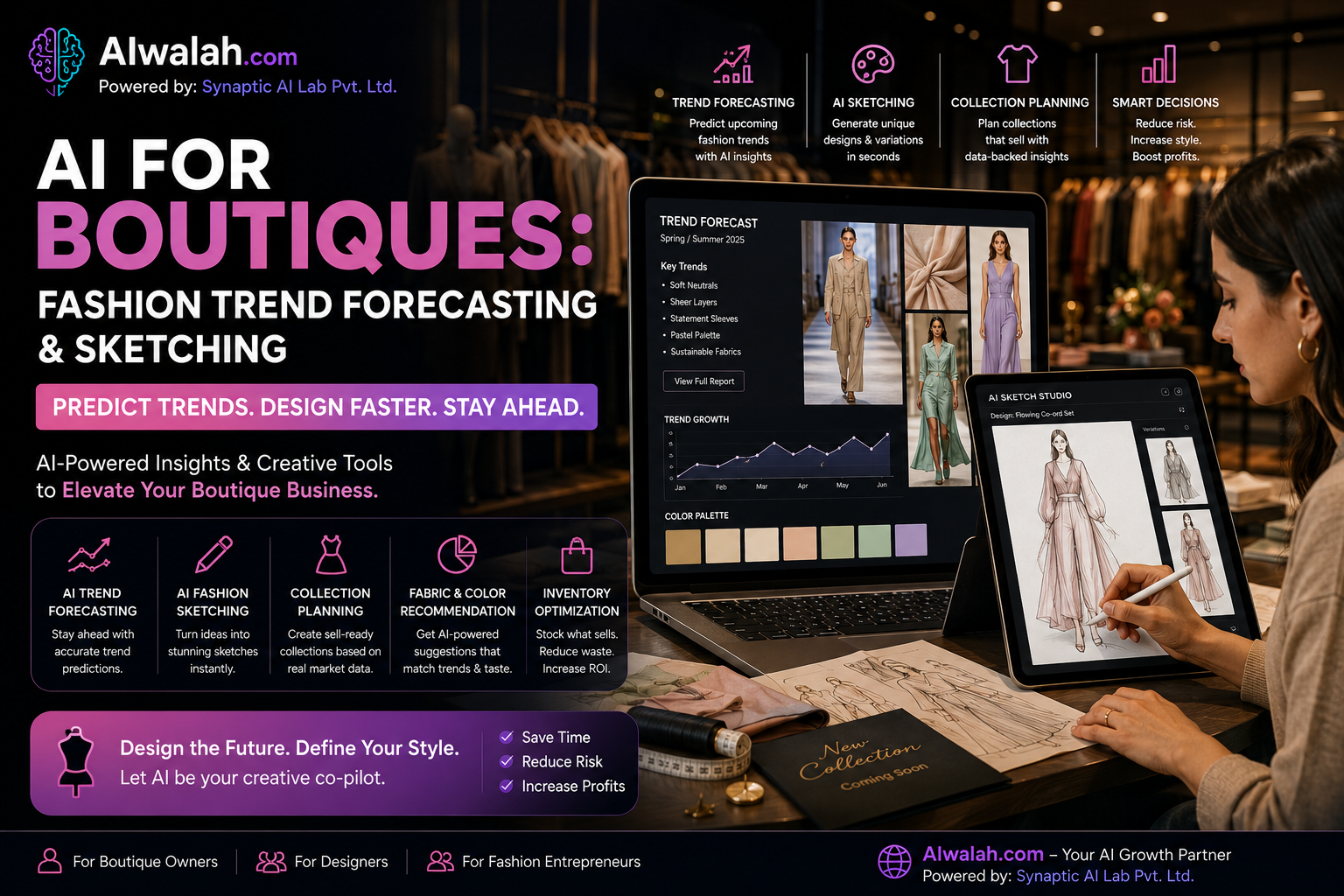 AI for Boutiques: Fashion Trend Forecasting & Sketching