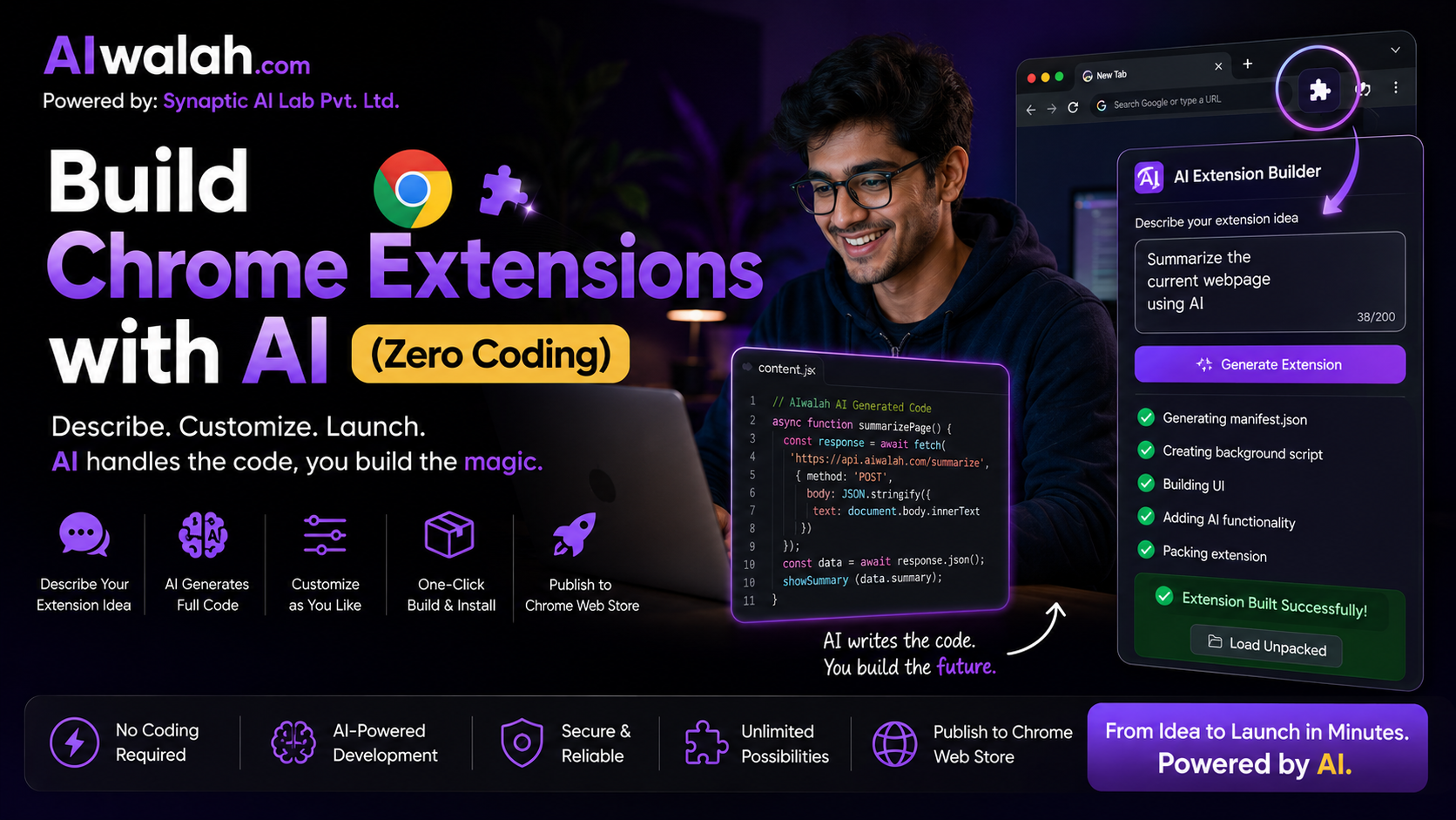 Build Chrome Extensions with AI (Zero Coding)