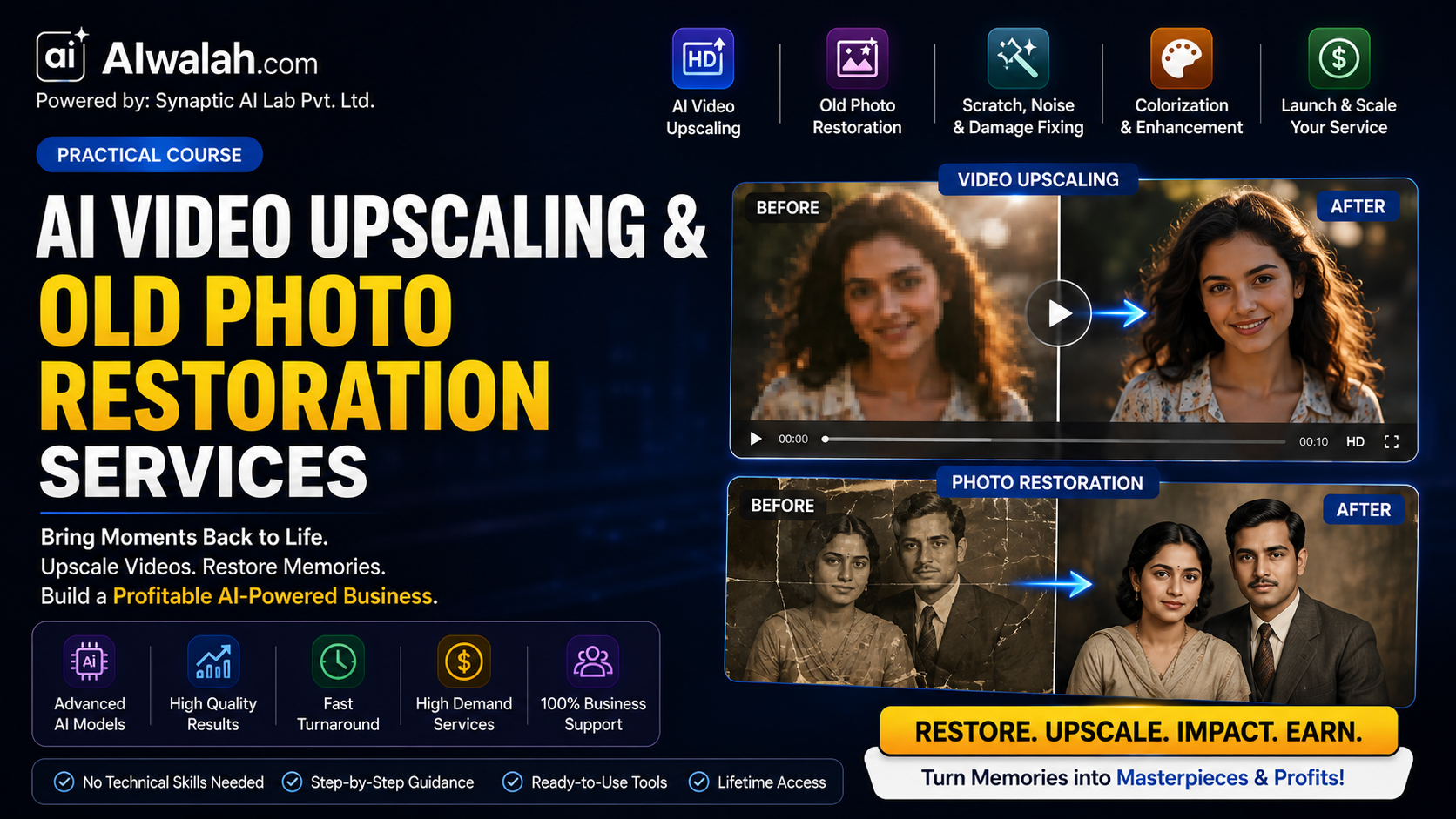 AI Video Upscaling & Old Photo Restoration Services