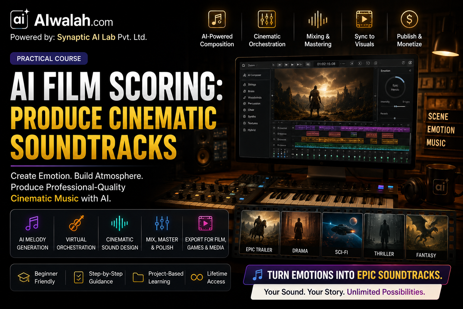 AI Film Scoring: Produce Cinematic Soundtracks