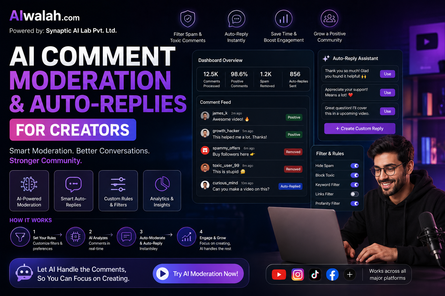 AI Comment Moderation & Auto-Replies for Creators