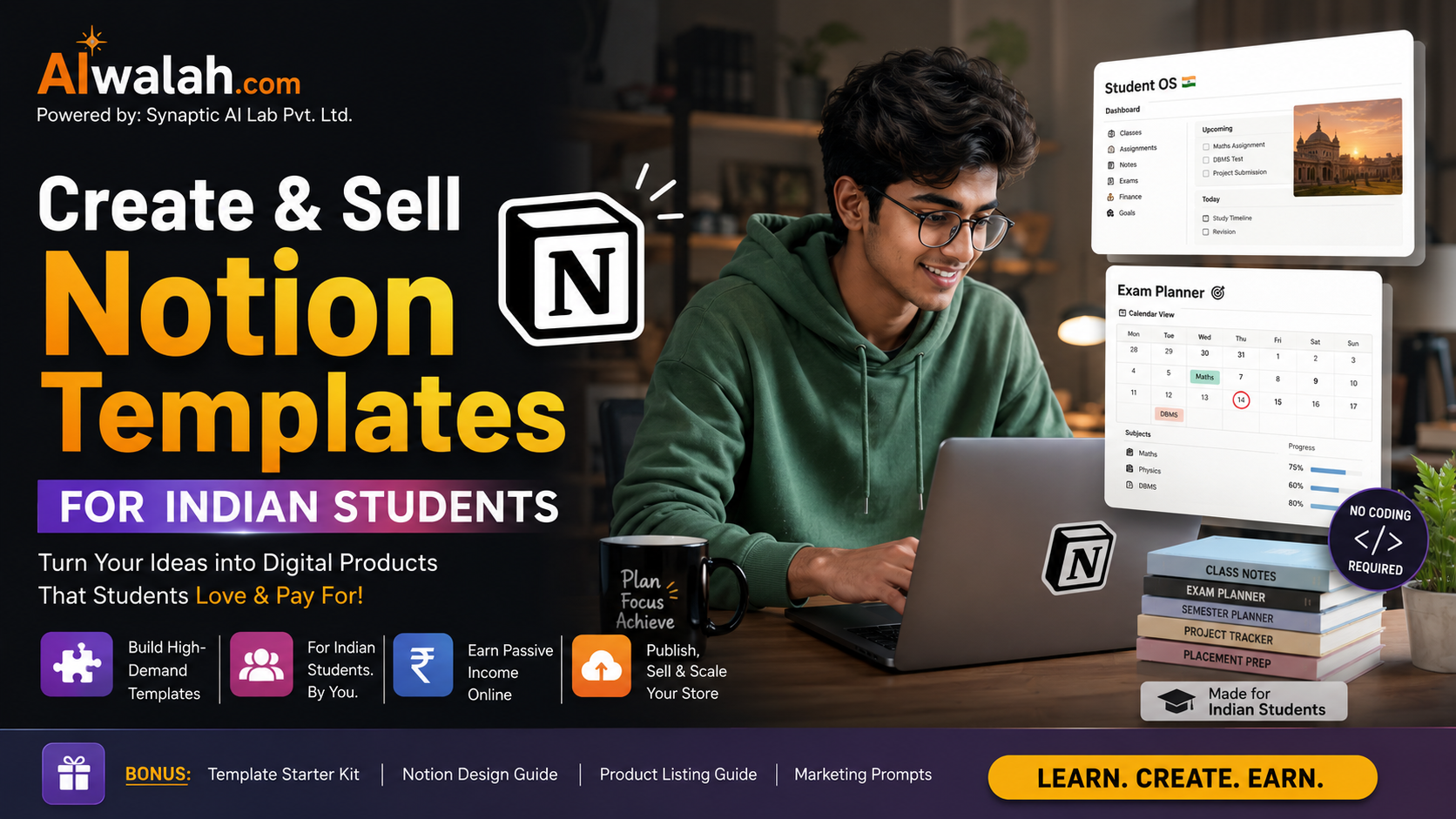 Create & Sell Notion Templates for Indian Students