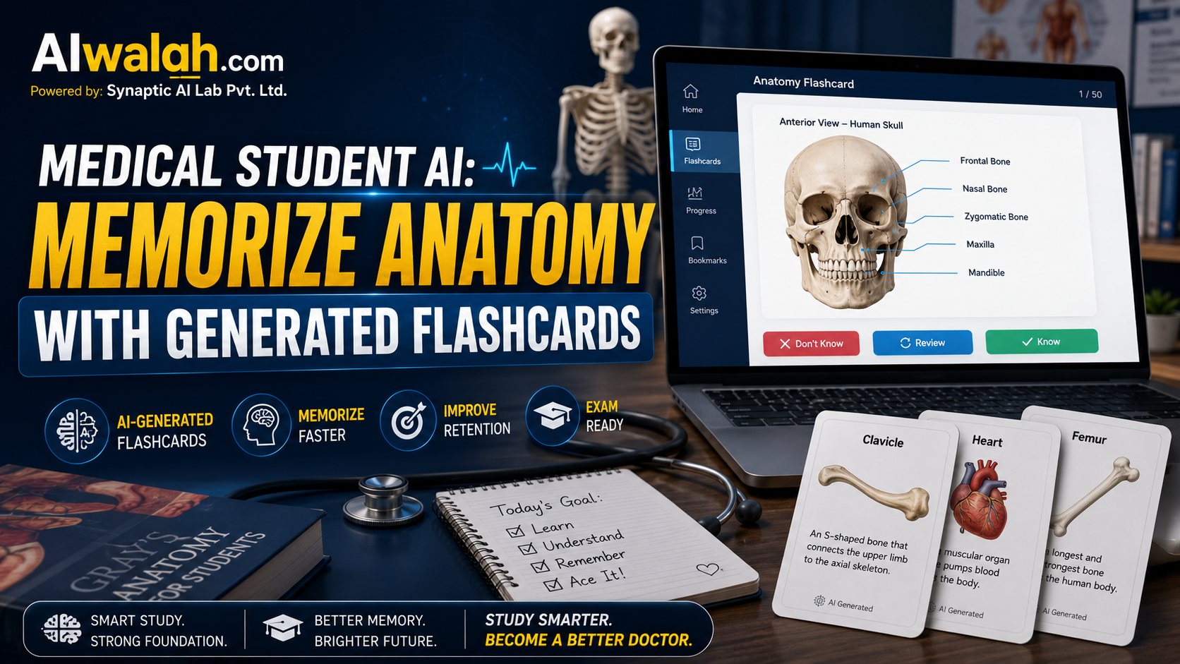 Medical Student AI: Memorize Anatomy with Generated Flashcards